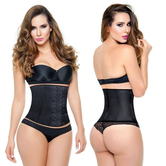 Cinturilla látex torso corto (negra) alta compresion